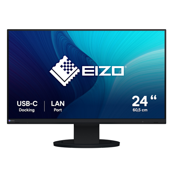 EIZO 24" FlexScan EV2490, Full HD, USB-C, IPS -näyttö, Musta