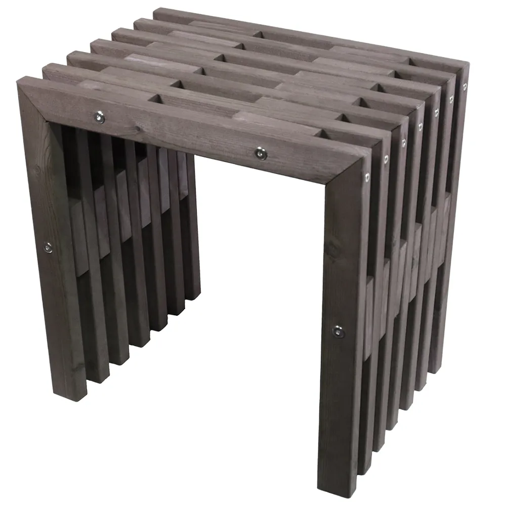 Hillerstorp, D-Bench 45 cm harmaa öljytty mänty