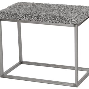 Skinnwille, Palle Penkki 60x35 cm Stone/Steel