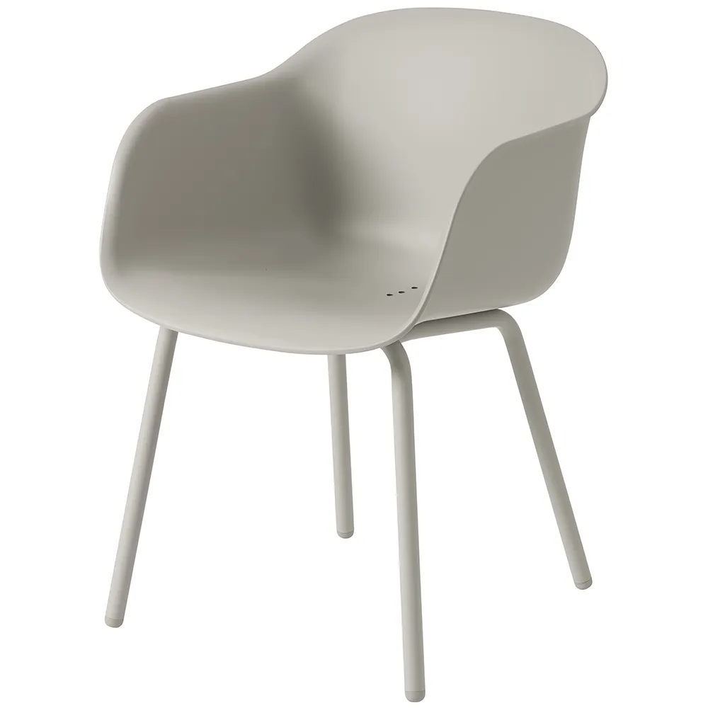 Muuto, Fiber Outdoor Tuoli käsinojalla Grey