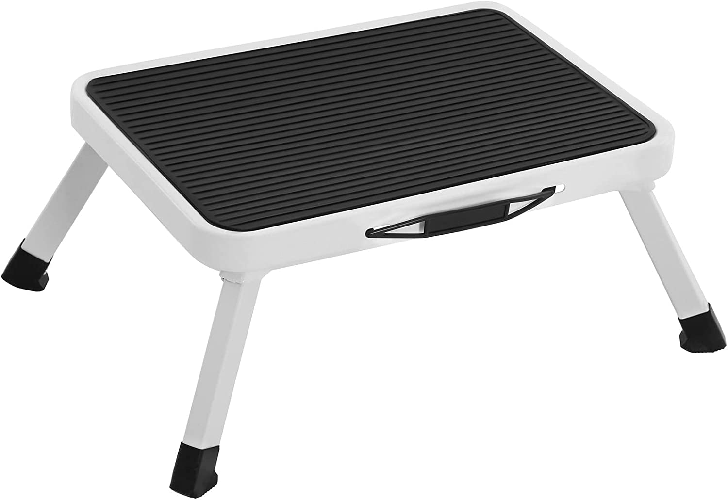 Askelepysä, enimmäiskuormitus 150 kg, 26,5 x 37,5 x 17,5 cm, valkoinen