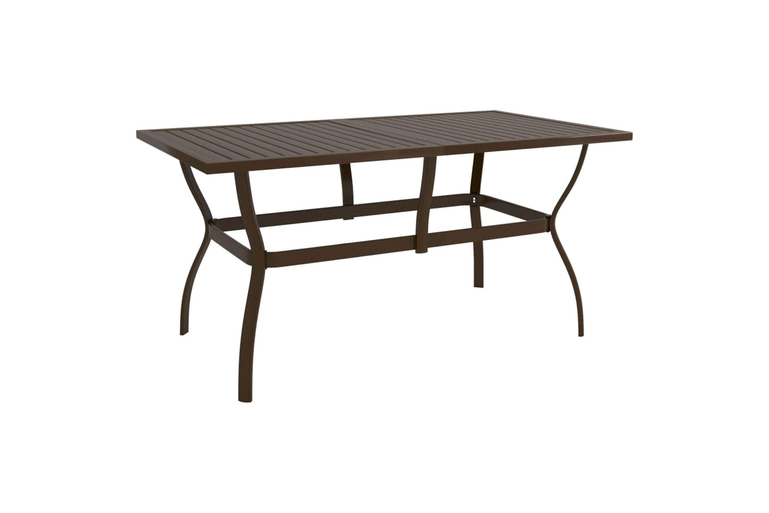 beBasic Puutarhapöytä ruskea 140x80x72 cm teräs - Ruskea