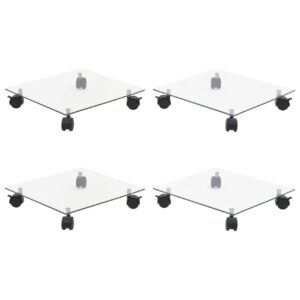 beBasic Kasvirullakot 4 kpl 35x35 cm karkaistu lasi neliö - LÃ<br>pinÃ<br>kyvÃ<br>