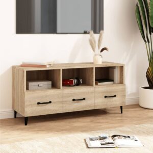 beBasic TV-taso Sonoma-tammi 102x35x50 cm tekninen puu - Ruskea