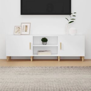 beBasic TV-taso valkoinen 150x30x50 cm tekninen puu - Valkoinen