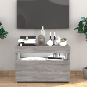beBasic TV-taso LED-valoilla harmaa Sonoma 60x35x40 cm - Harmaa