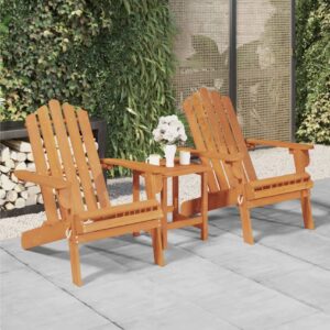 beBasic Puutarhan Adirondack tuolit 2 kpl täysi akasiapuu - Ruskea