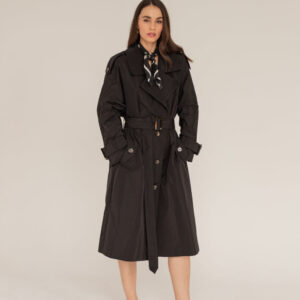 Oversized Black Trench