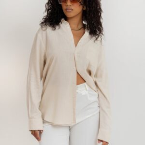 Miles Viskoosipellava Paita Beige