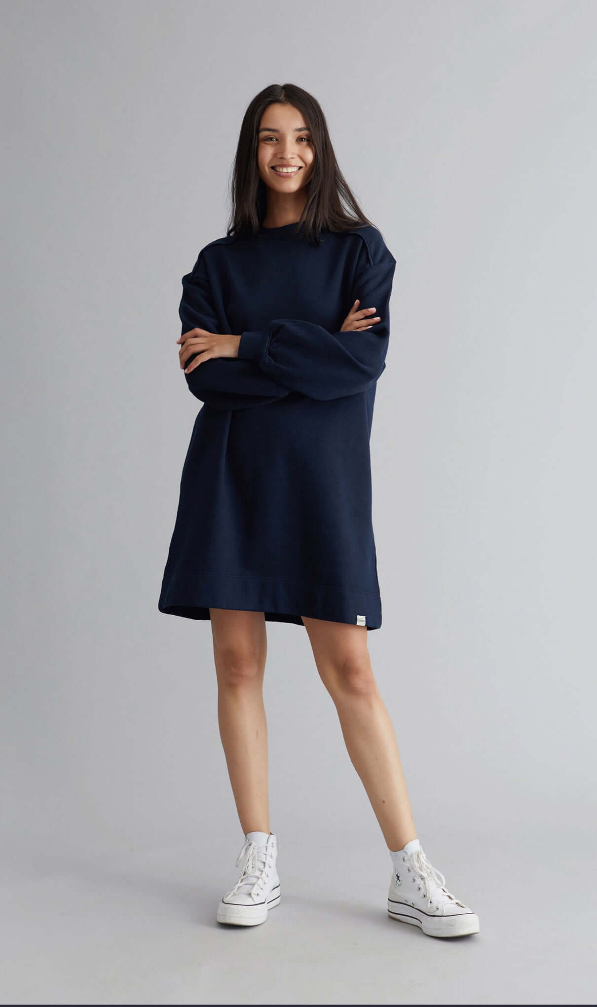 Isabella puuvillamekko Navy