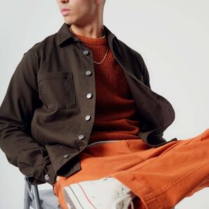 Jean puuvilla Overshirt Khaki
