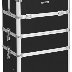XL Smink resväska Professionellt frisörväska 34,8 x 25 x 71,5 cm Svart