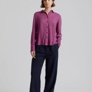 Mira Tencel Linen Blend Trouser Navy