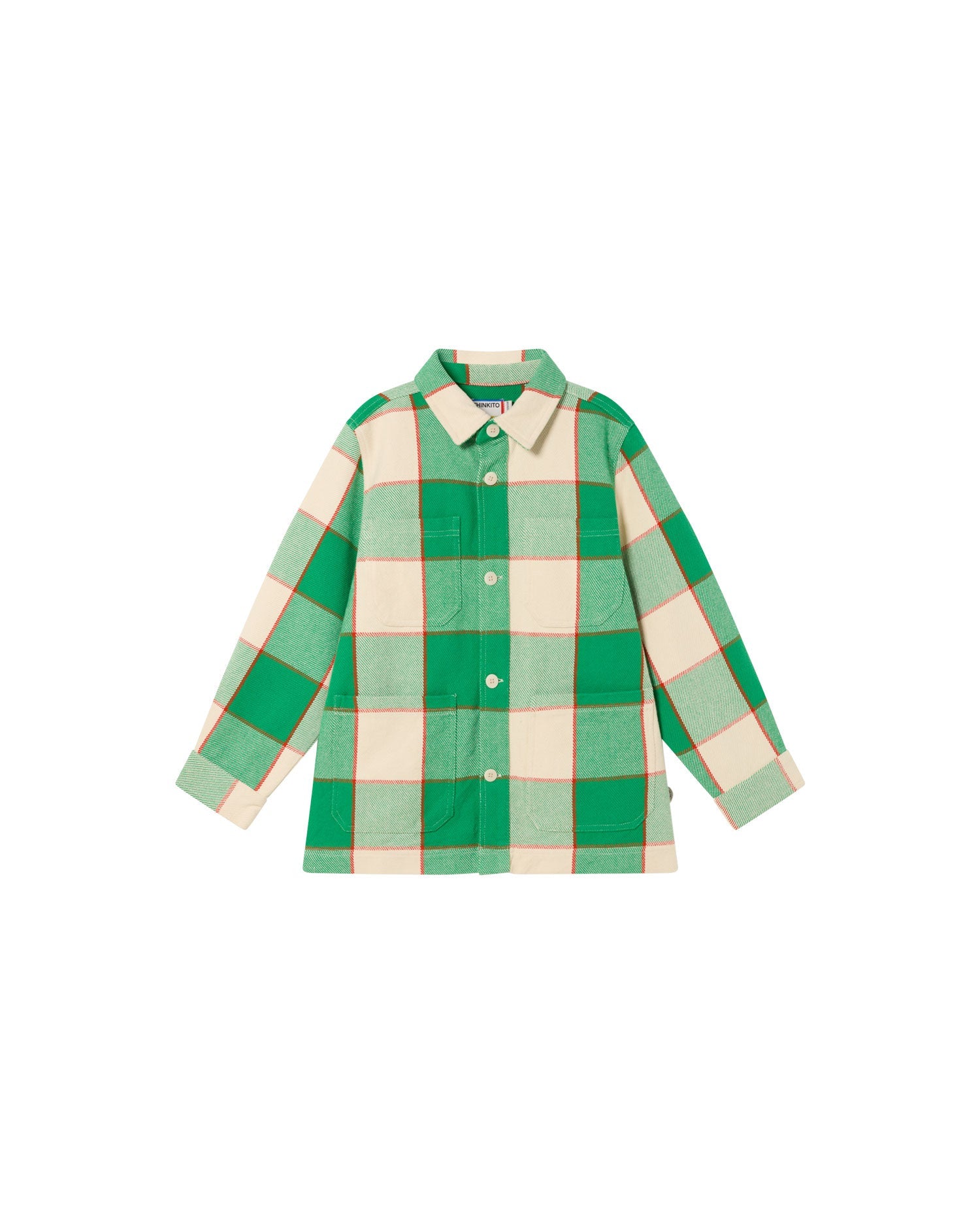 Kids' Kiwi Overshirt Green Checks