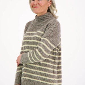 Katrine Pooloneule Raidallinen Harmaa