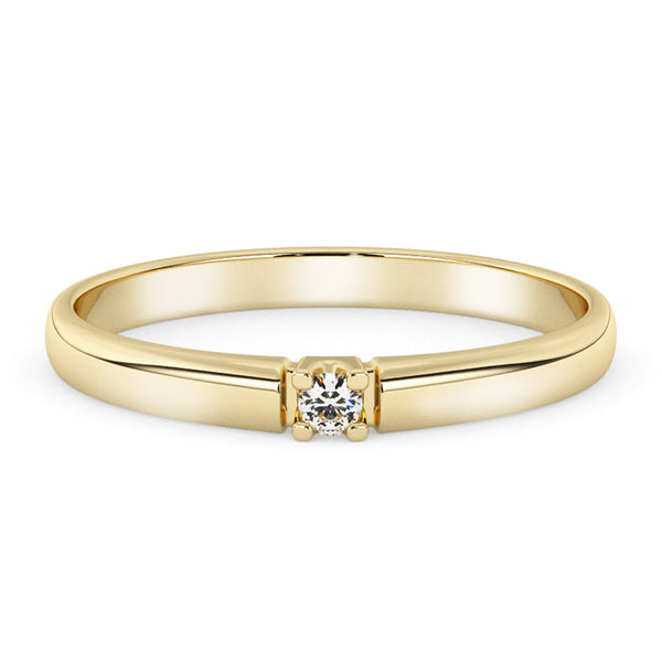 Silván Marie timanttisormus 0,02ct, keltakultaa, vihkisormukset