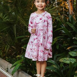 Kids' Print Layer Dress Ballet of Blossoms Pink