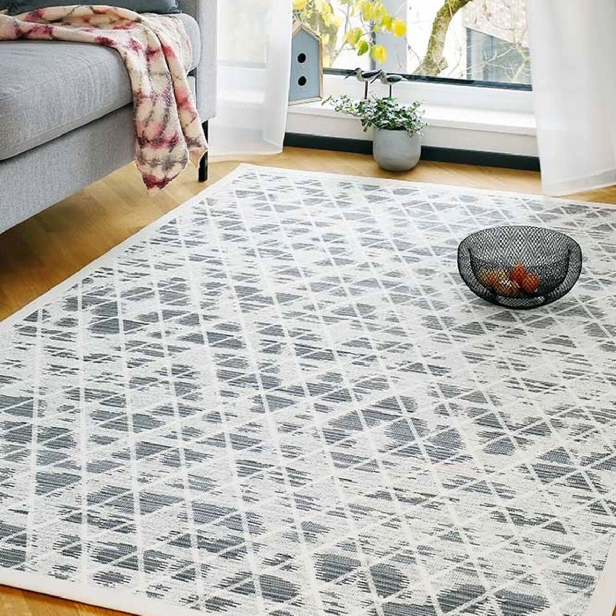 Narma Kuma kaksipuolinen puuvillamatto 200x300 cm valkoinen