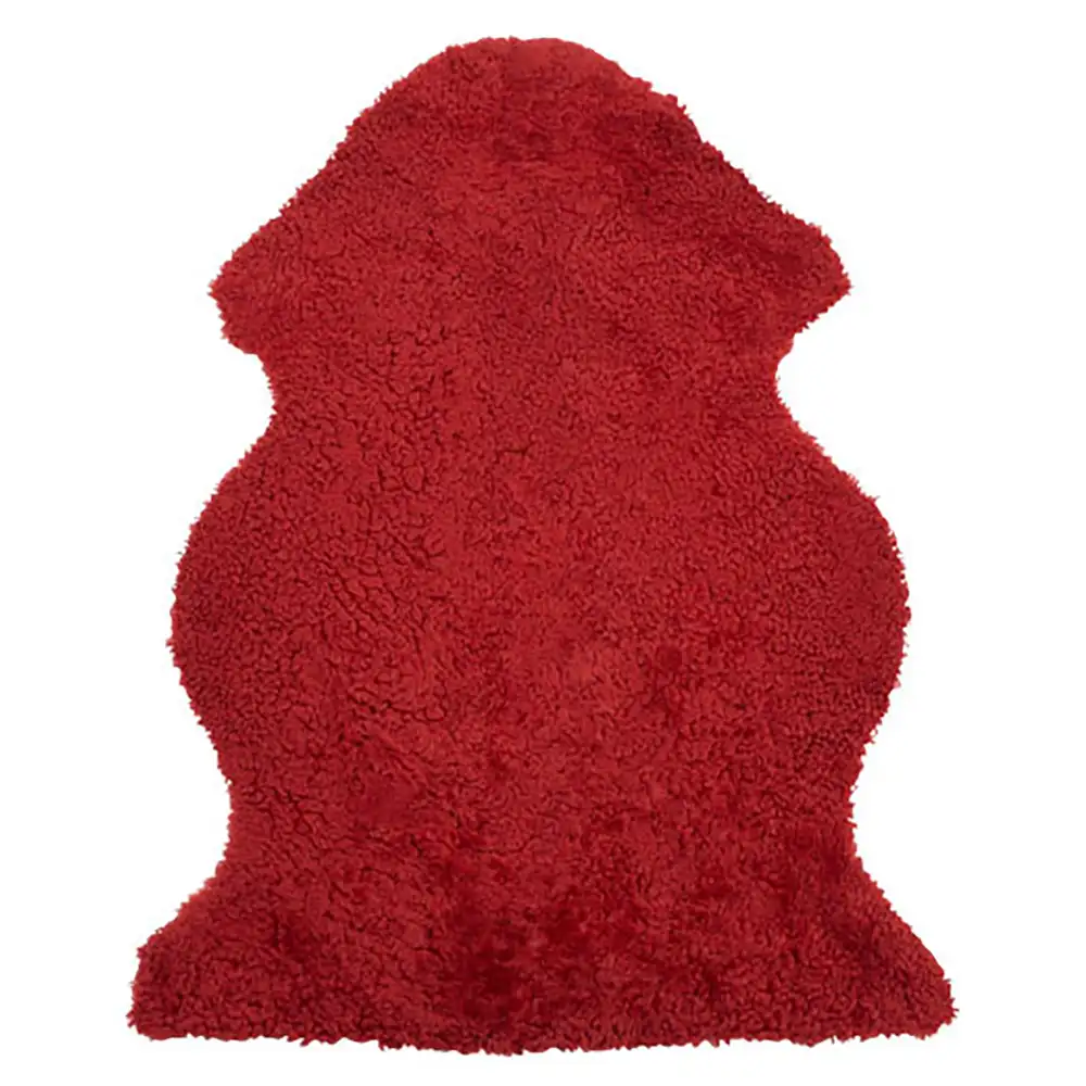 Skinnwille, Curly lampaannahka 60x95 cm Red
