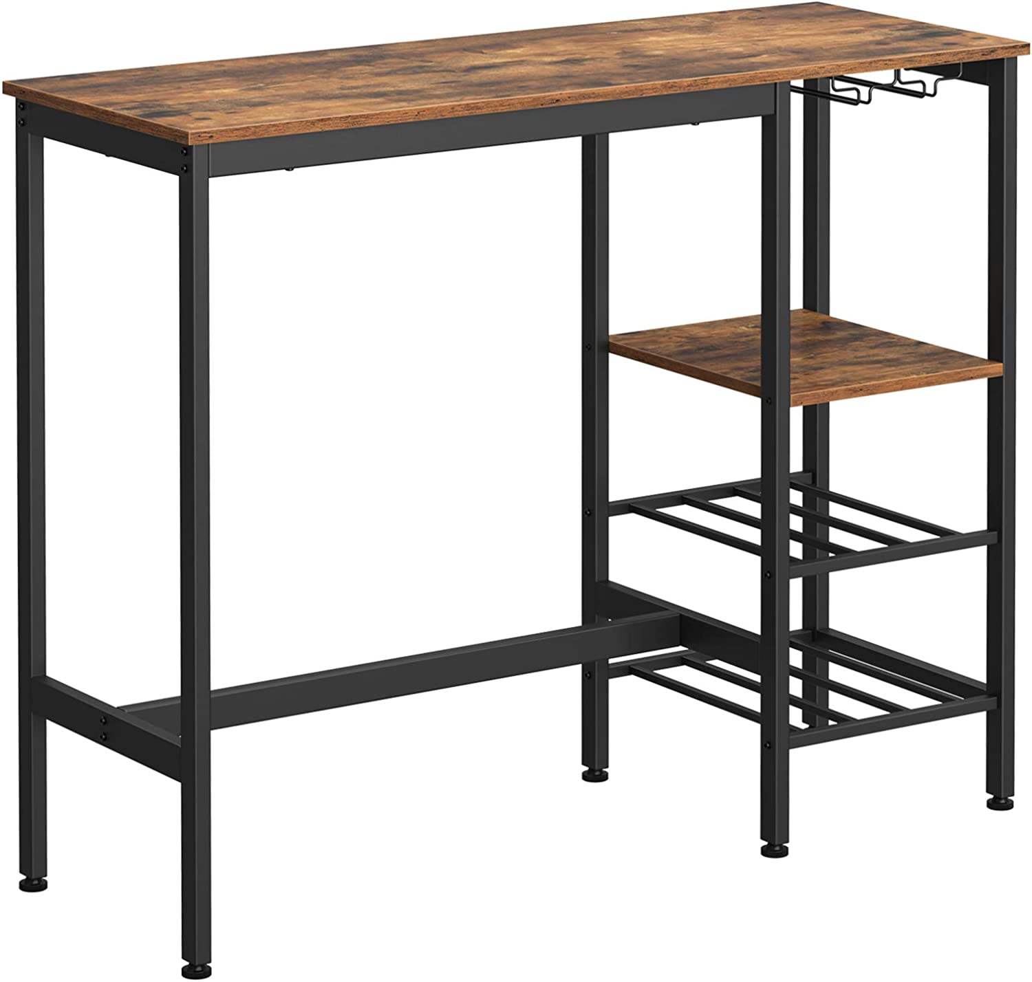 Baaripöytä - Ruokapöytä lasitelineellä 110 x 40 x 90 cm