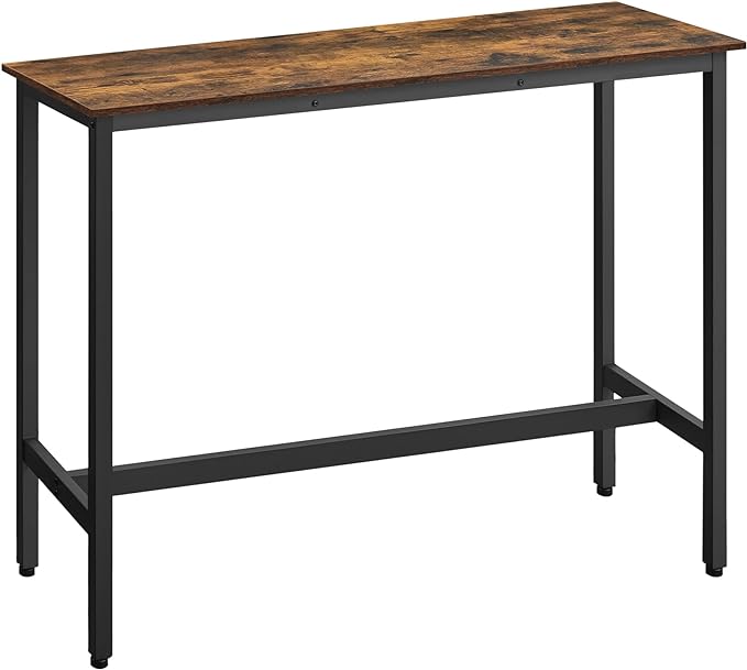 Barpöytä - Keittiöpöytä 120 x 40 x 90 cm Vintage ruskea-musta
