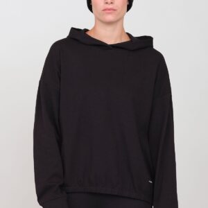 Interlock Short Hoodie Black