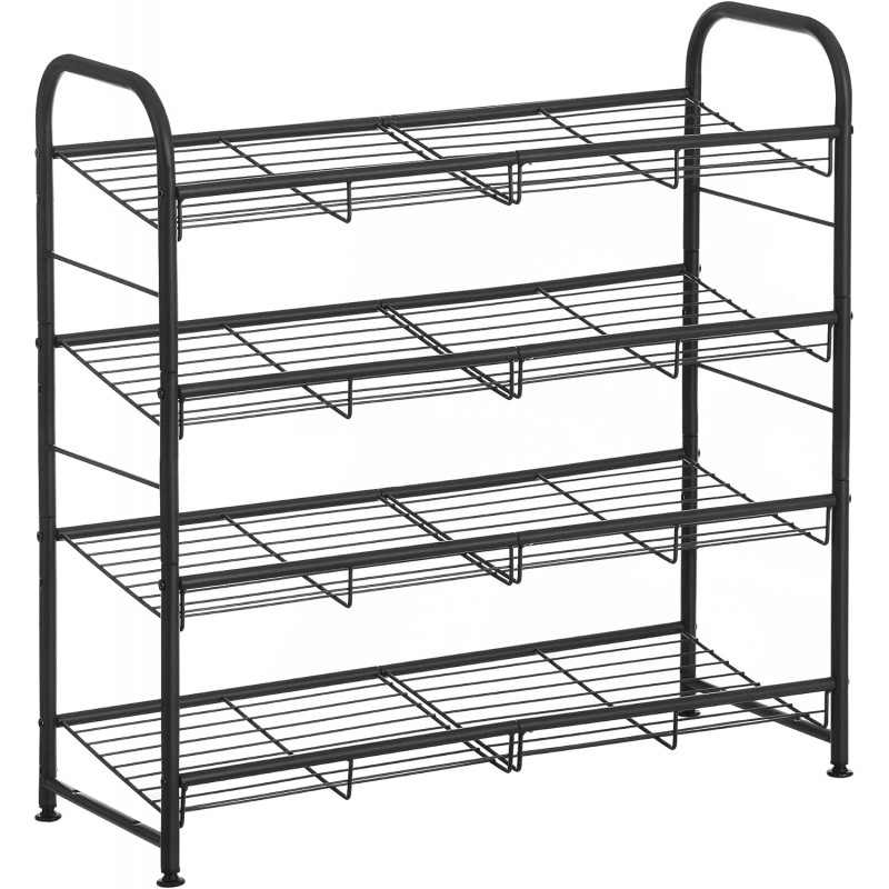 Kenkäteline jopa 16 parille metallista 68,5 x 27,5 x 65 cm