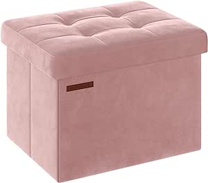 Jakkara säilytystilalla Velvet Vaaleanpunainen 31 x 41 x 31 cm
