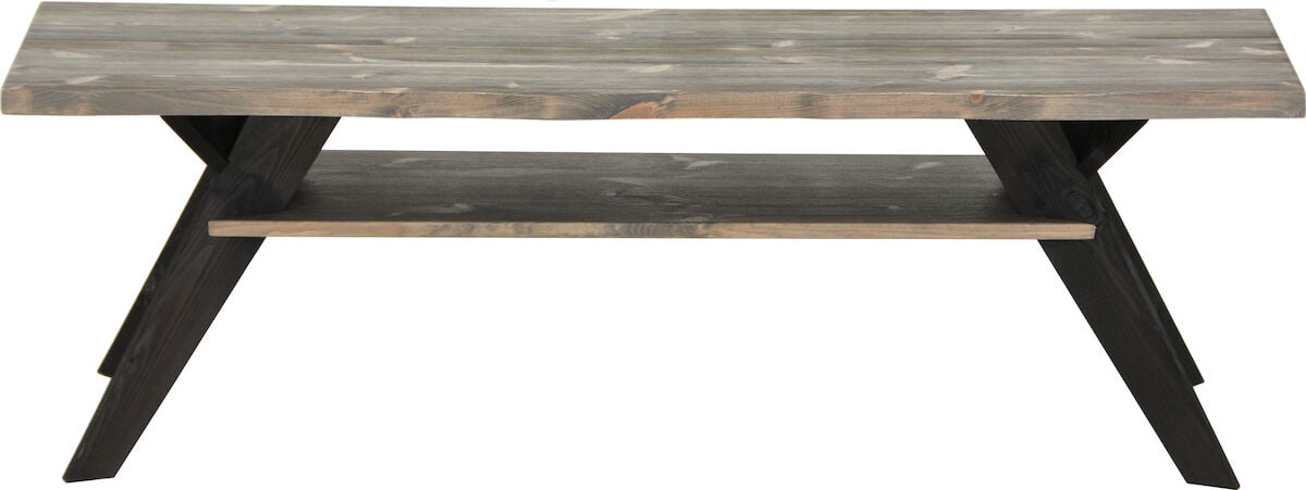 Lana tv-taso 150x45 cm savunharmaa/musta