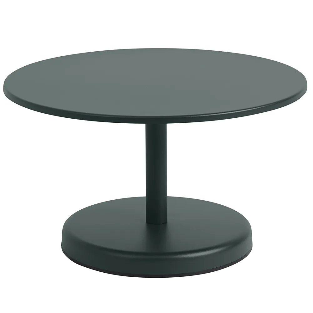 Muuto, Linear Steel Sohvapöytä Ø70 cm Dark Green
