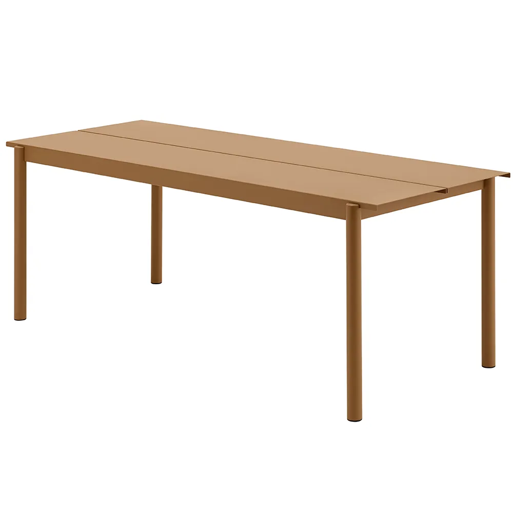 Muuto, Linear Steel Ruokapöytä 200X75 cm Burnt Orange