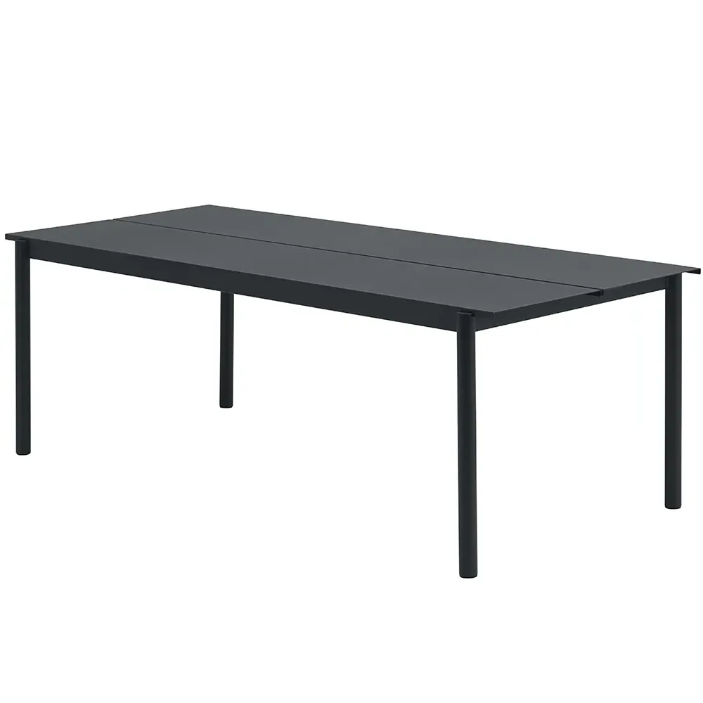 Muuto, Linear Steel Ruokapöytä 220x90 cm Anthracite Black