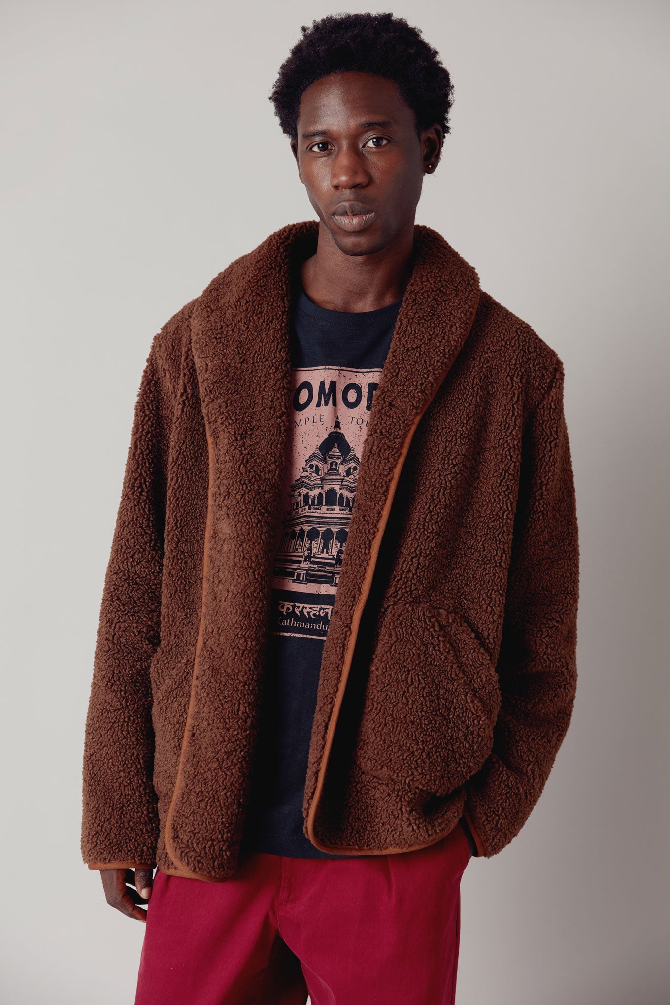 Mateo Kierrätetty PET Fleece takki Walnut