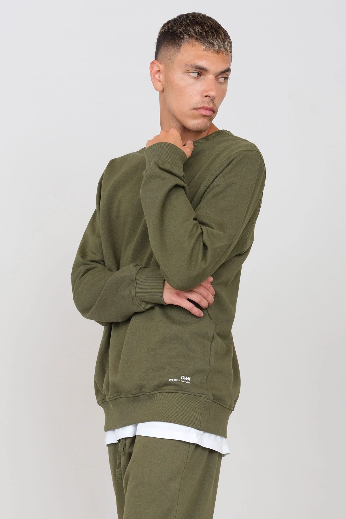 Men's Crewneck Sweatshirt Military Green