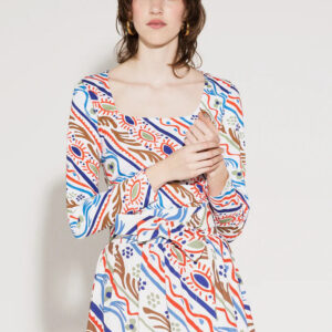 Mihok Long Sleeve Top Folkdoodle White