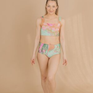 Sunny Bikini Top Berry Sweet Pastel Green/Pink