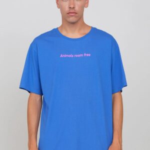 Printed Crewneck T-Shirt Cobalt Blue