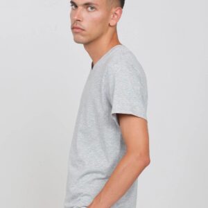 Stretch Jersey V-Neck T-Shirt Grey