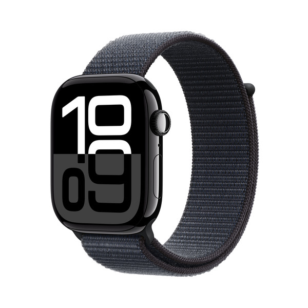 APPLE Watch Series 10 GPS + Cellular 46mm Jet Black Aluminium Case with Ink Sport Loop