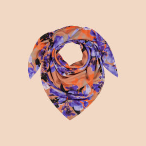 Square Scarf Large Iris Brown/Purple