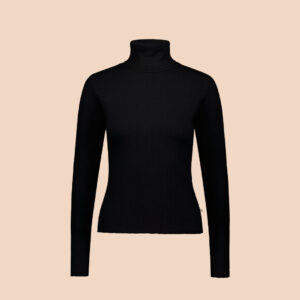 Rib Rollneck Musta