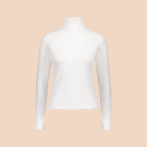 Rib Rollneck Valkoinen