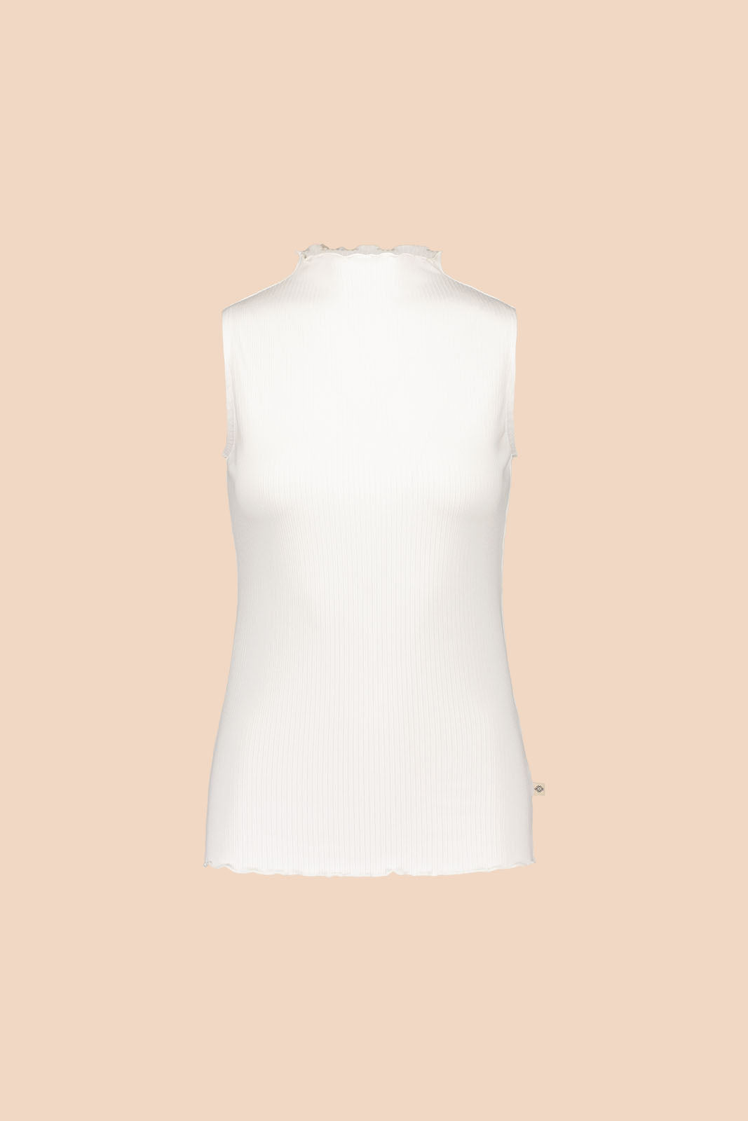 Rib Top Valkoinen