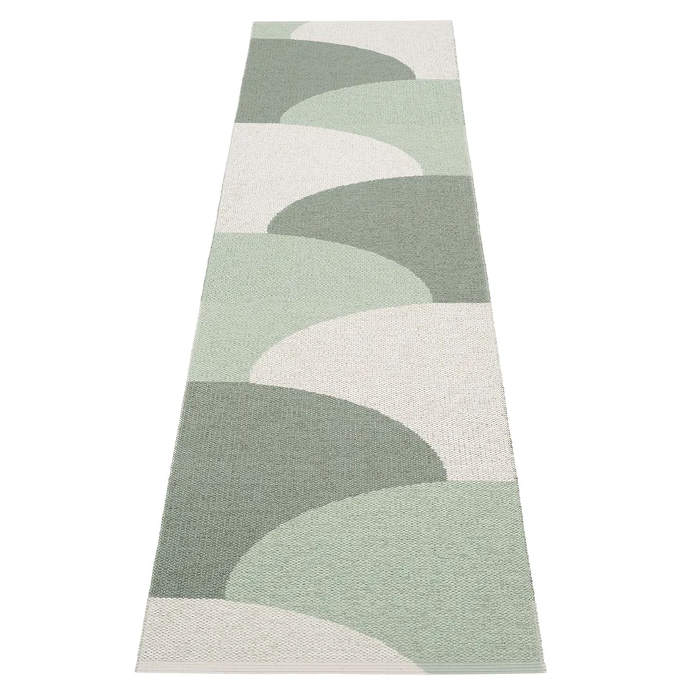 Pappelina, Hill matto Army/Misty Mint/Fossil Grey 70 x 270cm