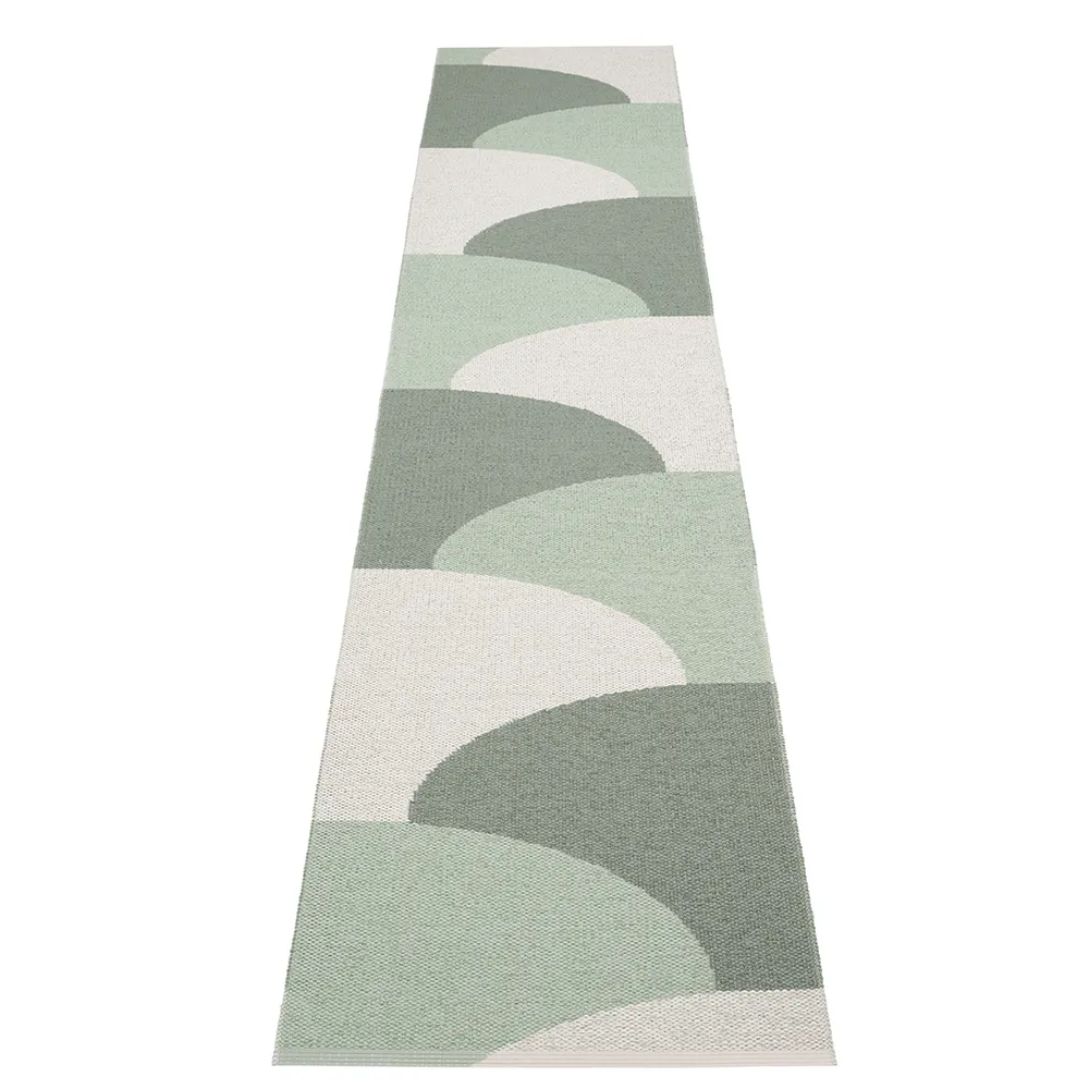 Pappelina, Hill matto Army/Misty Mint/Fossil Grey 70 x 360cm