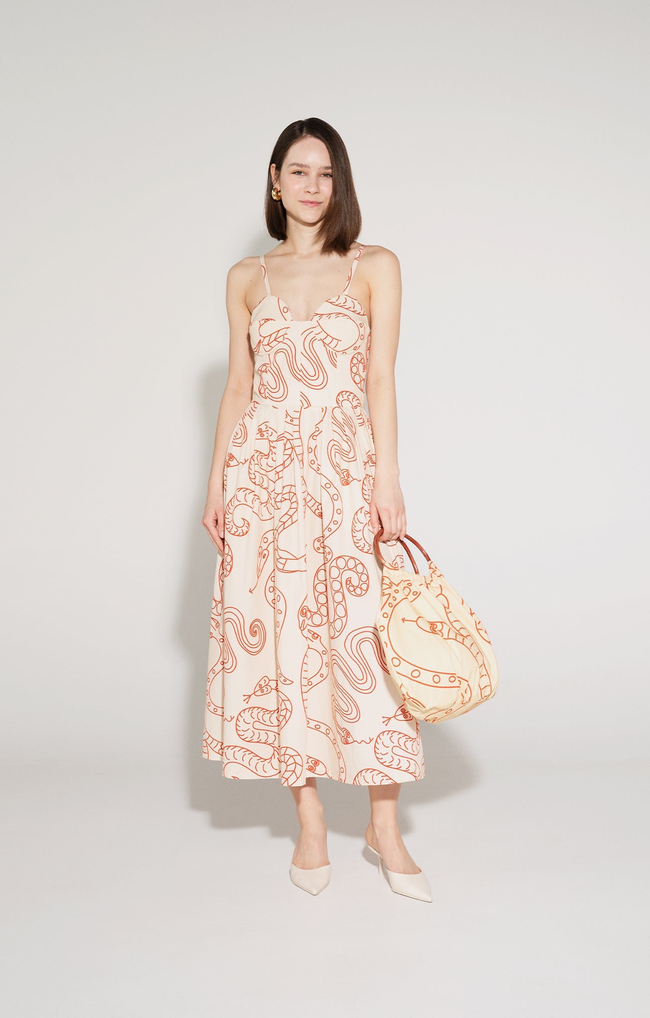 Rajczy Bustier Midimekko Snakes Beige