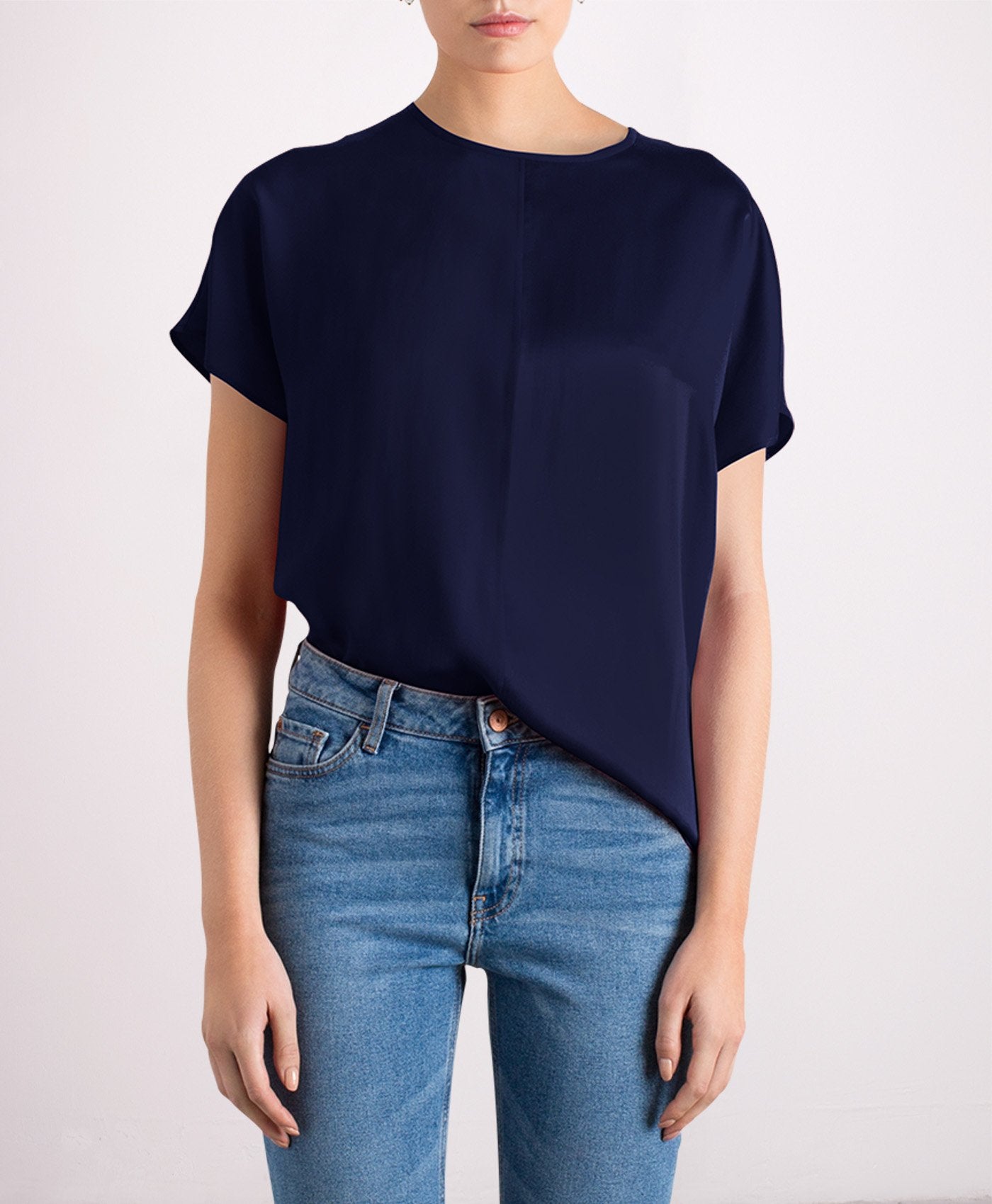 Revolution Silk Tee Navy