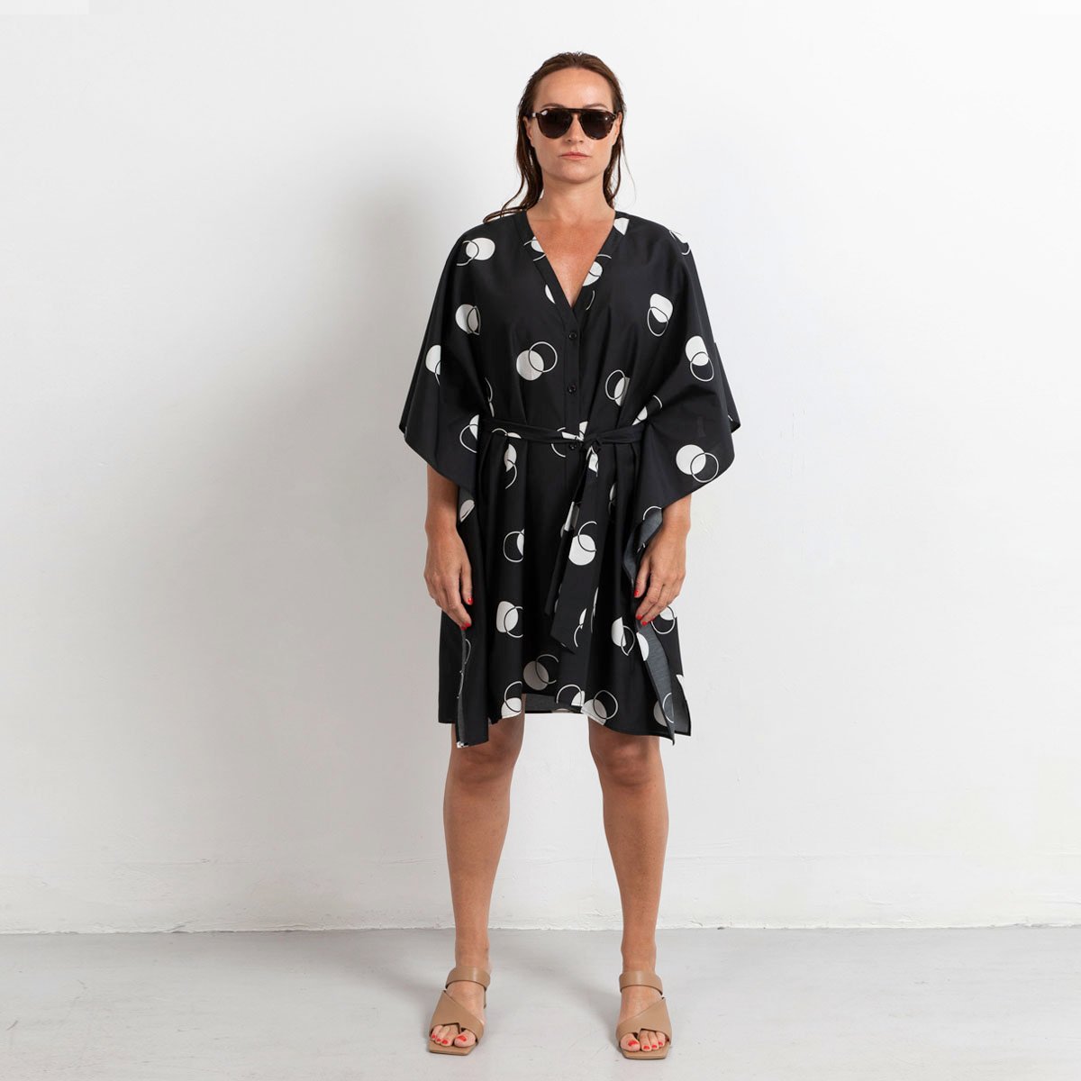 Lyhyt Puuvilla Silkkimekko Riviera Circle