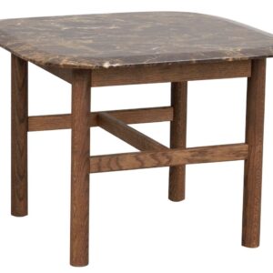 Rowico Home Hammond sohvapöytä 62x62 cm ruskea Emperador-marmori/ruskea öljytty