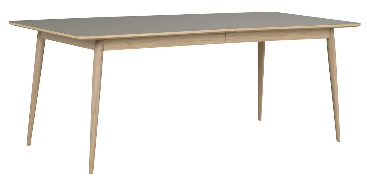 Rowico Home Dawsone jatkettava ruokapöytä 200x90+45 cm harmaa/valkopesty tammi